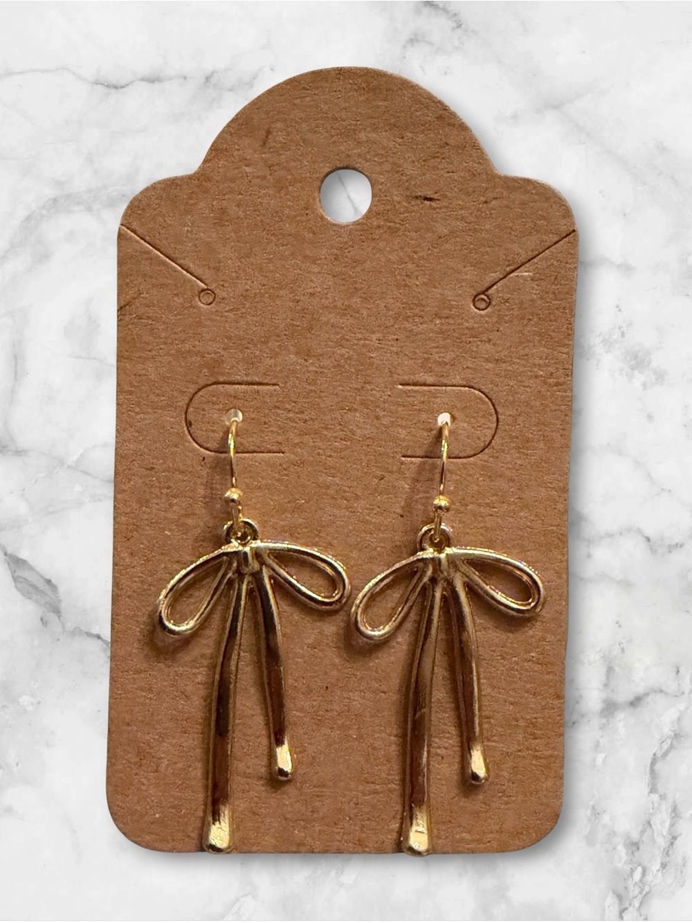 Elegant Gold Bow Dangle Earrings for Women